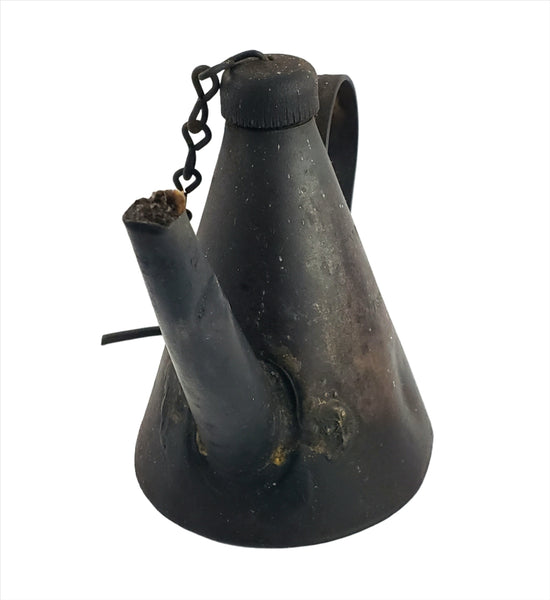 Antique Coal Miners Railroad Hanging Whale Oil Lamp Chain & Hook Pittsburgh PA