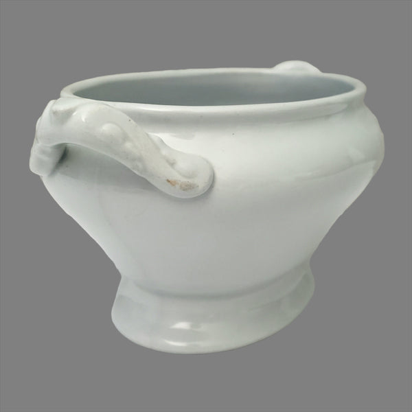 Antique White English Ironstone Gravy Tureen Meakin Brothers England