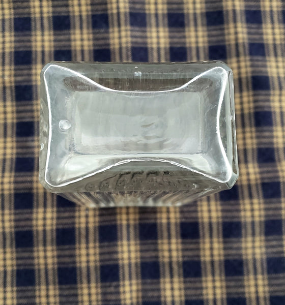 Antique Hoosier Cabinet Rectangular Glass Mission Spice Jar Blank Label Circa 1912