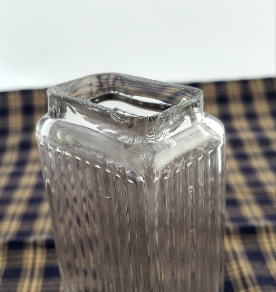 Antique Hoosier Cabinet Rectangular Glass Mission Spice Jar Blank Label Circa 1912