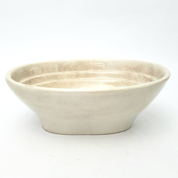 Antique White Stoneware Pudding Jelly Mold Corn Cob Imprint Primitive Farmhouse Kitchen Décor