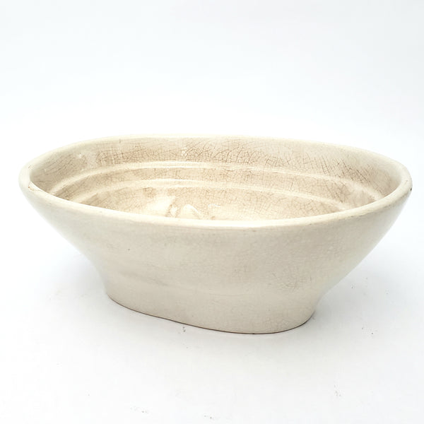 Antique White Stoneware Pudding Jelly Mold Corn Cob Imprint Primitive Farmhouse Kitchen Décor