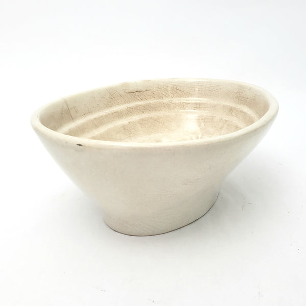 Antique White Stoneware Pudding Jelly Mold Corn Cob Imprint Primitive Farmhouse Kitchen Décor