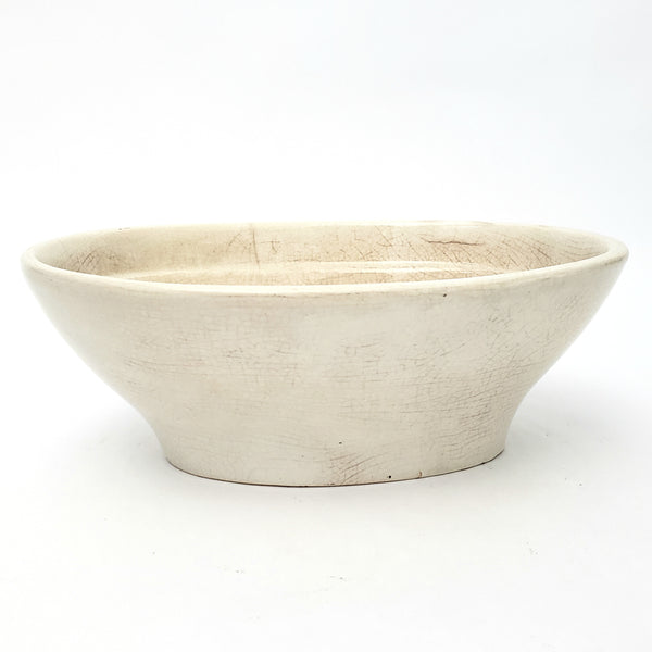 Antique White Stoneware Pudding Jelly Mold Corn Cob Imprint Primitive Farmhouse Kitchen Décor