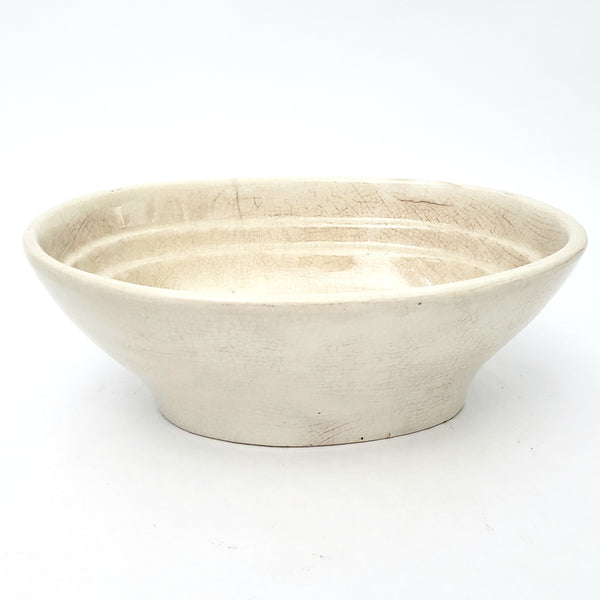 Antique White Stoneware Pudding Jelly Mold Corn Cob Imprint Primitive Farmhouse Kitchen Décor