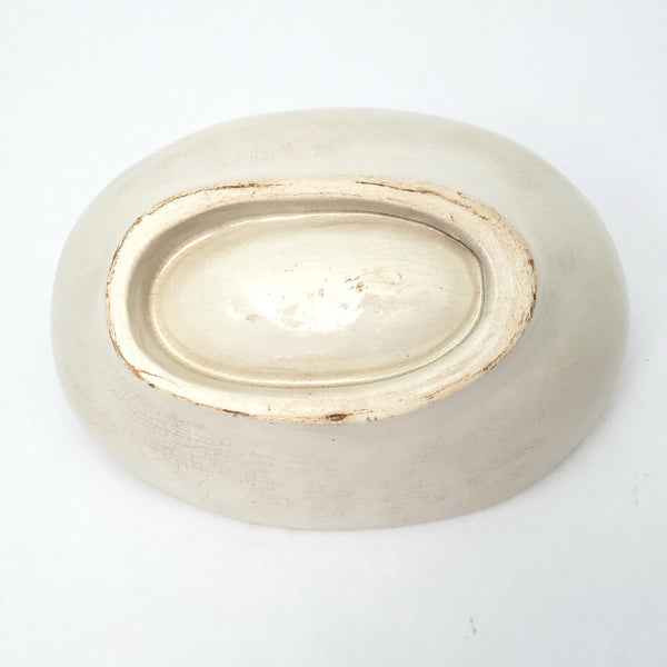 Antique White Stoneware Pudding Jelly Mold Corn Cob Imprint Primitive Farmhouse Kitchen Décor