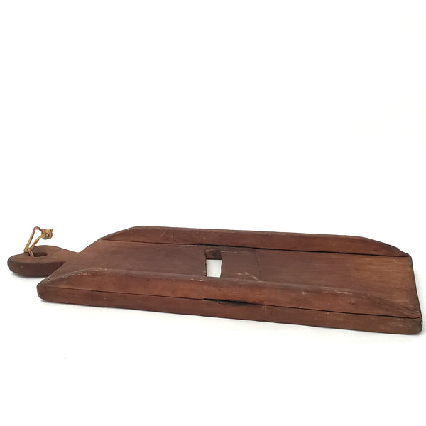 Primitive Pennsylvania Dutch Wooden Slaw Board Cabbage Cutter Carved Heart Handle