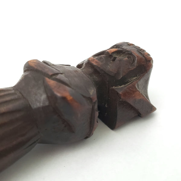 Hand Carved Wooden Letter Opener Figural Handle