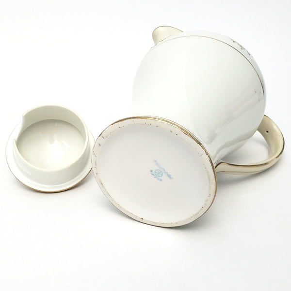 Antique Nippon Chocolate Pot Set Serving for 5 Gold Floral Swag on White