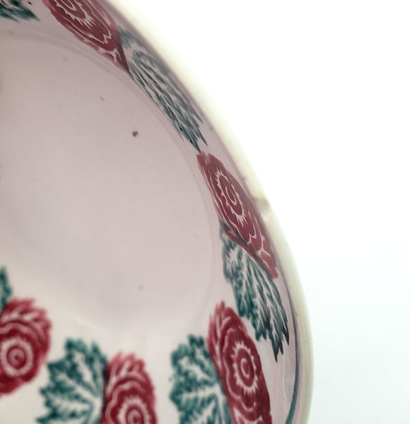 Antique Stick Spatter Handless Cup and Saucer Red & Green