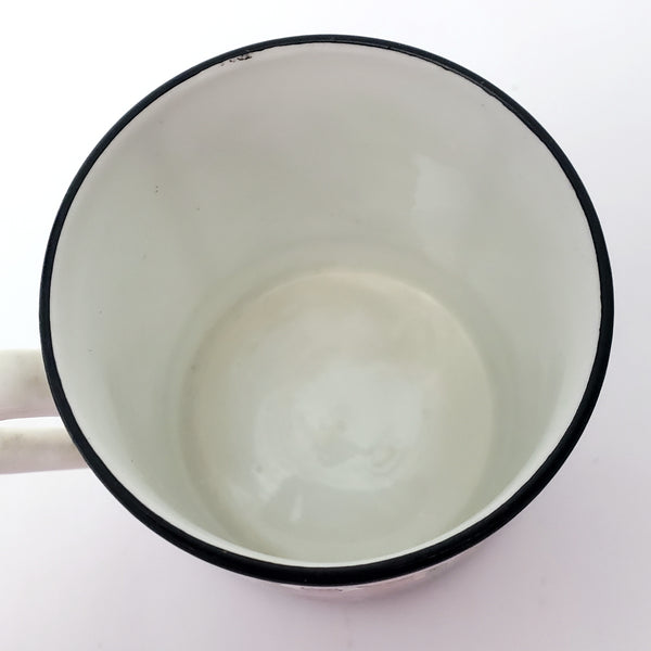 English Demitasse Cup & Saucer Crown Staffordshire Roses & Floral Black Trim