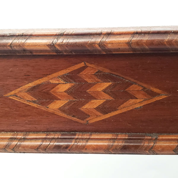 Large Antique Art Deco Wooden Inlay Picture Frame No Glass 26 1/2" x 8 1/2"