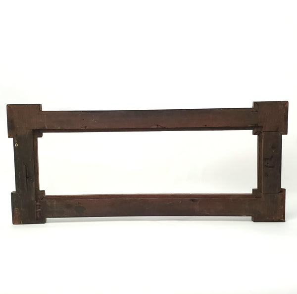 Large Antique Art Deco Wooden Inlay Picture Frame No Glass 26 1/2" x 8 1/2"
