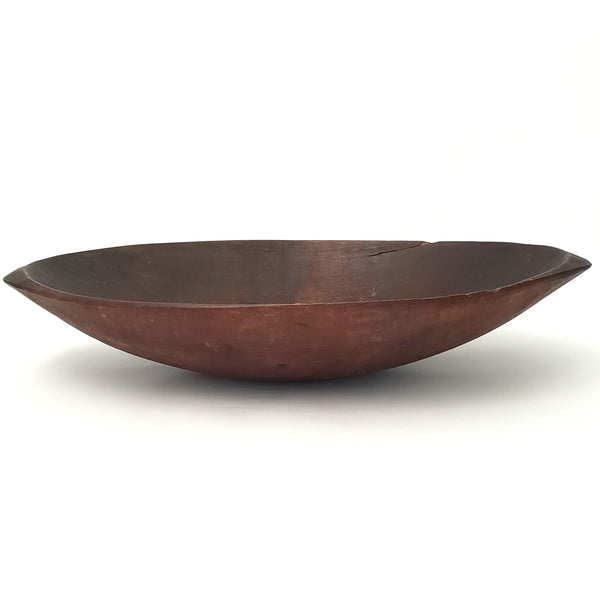 Large Antique Oval Wooden Trencher Dough Bowl 22 inch