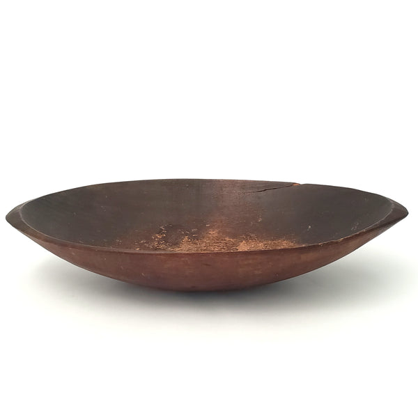 Large Antique Oval Wooden Trencher Dough Bowl 22 inch