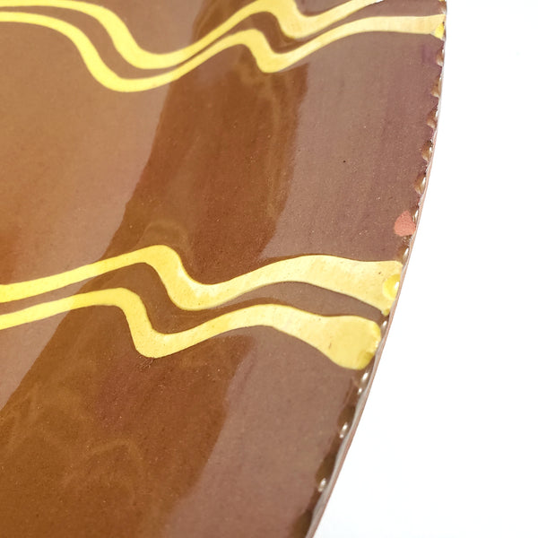 Lester Breininger Slipware Redware Loaf Dish 14" Dated 1996 Robesonia, PA