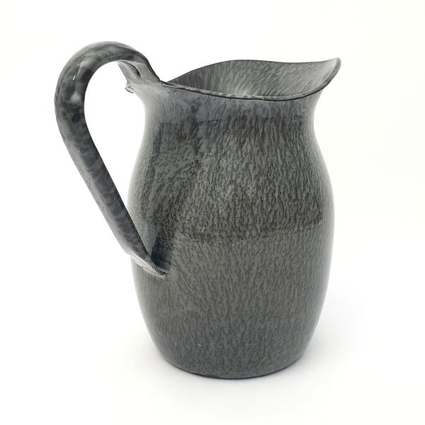 Antique Gray Graniteware Pitcher 7 3/4" by L & G Mfg. Co.