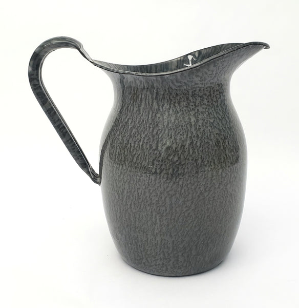 Antique Gray Graniteware Pitcher 7 3/4" by L & G Mfg. Co.