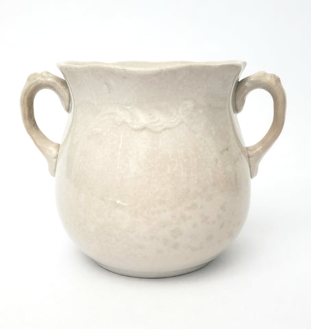 Old Antique White Ironstone Sugar Bowl Crazing No Lid 