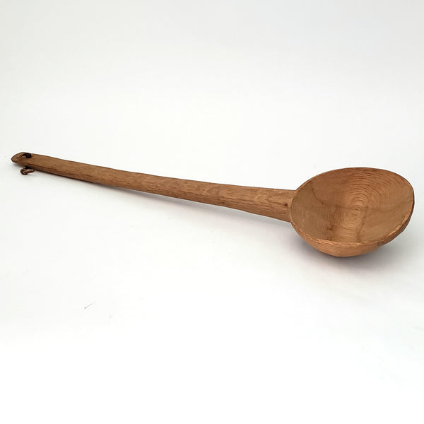 Vintage Carved Wooden Long Handled Ladle Dipper 23 inches