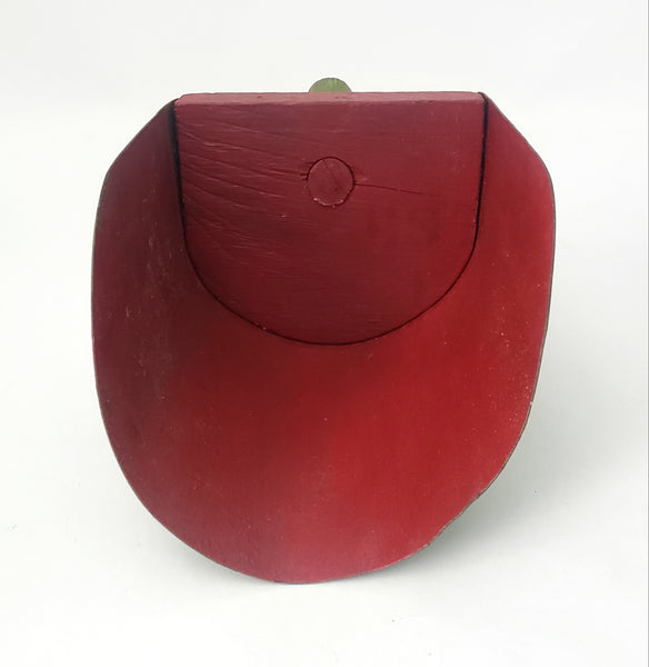 Small Vintage Red & Green Painted Farmhouse Grain Scoop