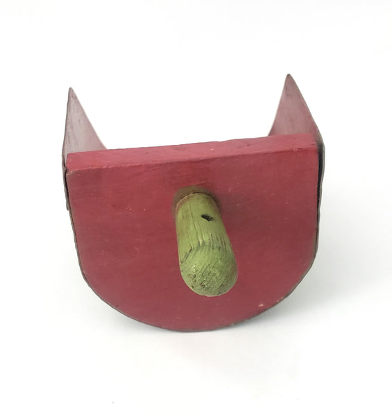 Small Vintage Red & Green Painted Farmhouse Grain Scoop