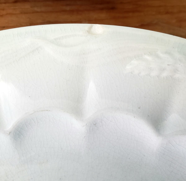 Antique White Ironstone Salad Plates Set of 6 Wheat CERES Shape Turner, Goddard & Co. England