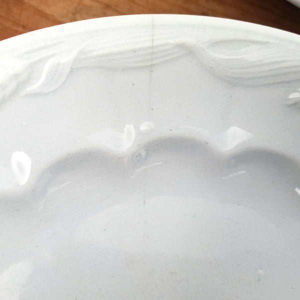 Antique White Ironstone Salad Plates Set of 6 Wheat CERES Shape Turner, Goddard & Co. England