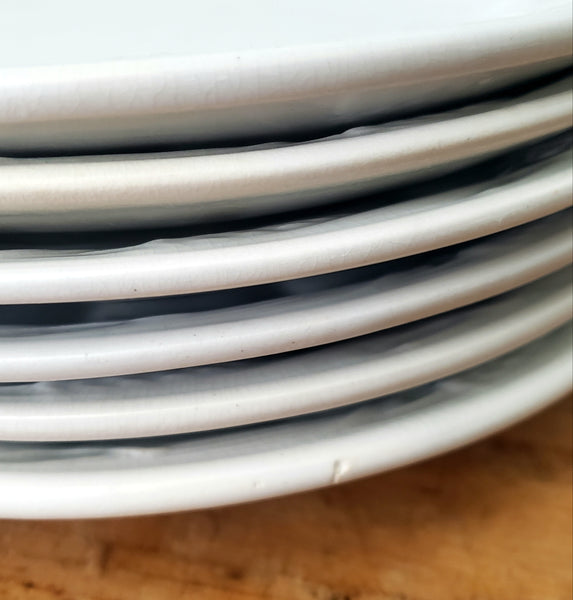 Antique White Ironstone Salad Plates Set of 6 Wheat CERES Shape Turner, Goddard & Co. England
