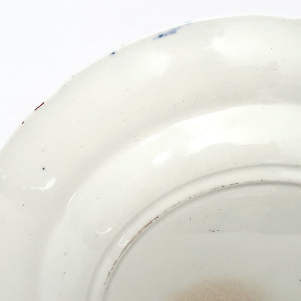 Antique English Red Transferware Plate Costumbres Espanoles 10 1/2"