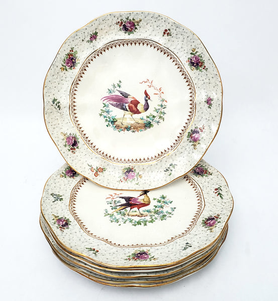 Antique Hand Painted Plates Set of 6 Made for Tiffany NY by Booths Ltd England