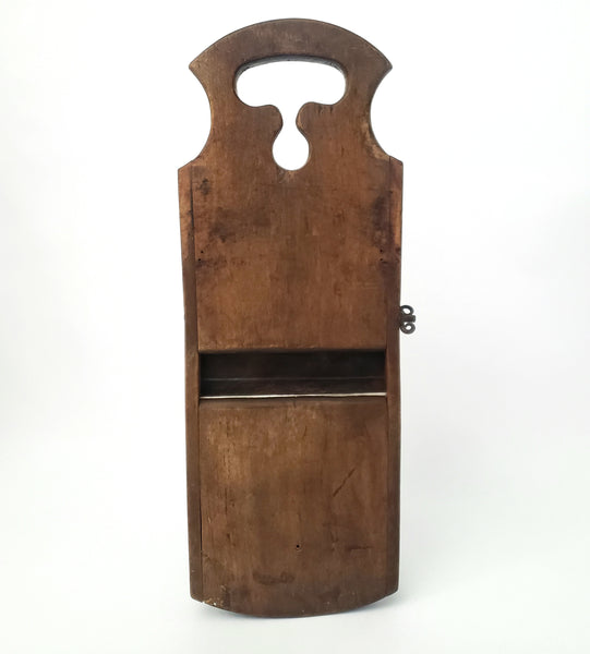 Vitage Wooden Slaw Board Kraut Cutter with Cutout Handle 18 1/2"