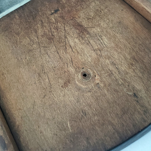 Vitage Wooden Slaw Board Kraut Cutter with Cutout Handle 18 1/2"