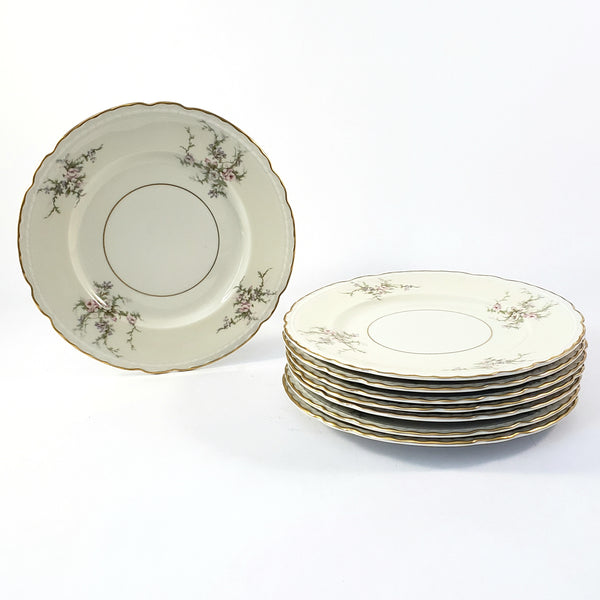 Arcadian OLD ROSE Salad Plate Set of 8 Newark, New York 1950s-1960s