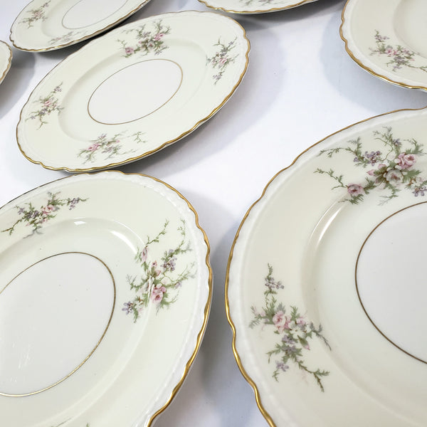 Arcadian OLD ROSE Salad Plate Set of 8 Newark, New York 1950s-1960s