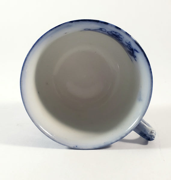 Antique English Flow Blue tea Cup, Saucer & Plate SEVILLE by Wood & Son