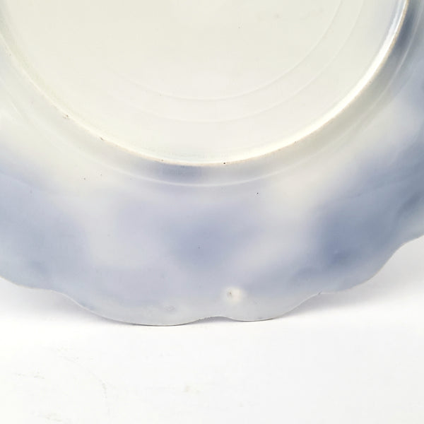 Antique English Flow Blue Dinner Plate OSBORNE Not Perfect