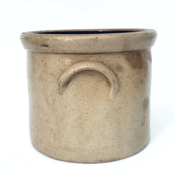 Antique 1 Gallon Glazed Stoneware Crock Handles JAMES RYAN Pittston Pennsylvania