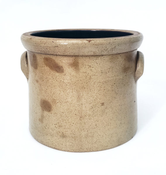 Antique 1 Gallon Glazed Stoneware Crock Handles JAMES RYAN Pittston Pennsylvania