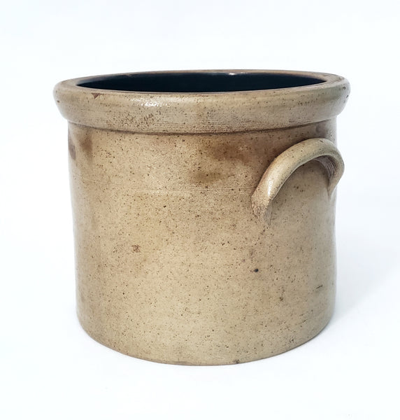 Antique 1 Gallon Glazed Stoneware Crock Handles JAMES RYAN Pittston Pennsylvania