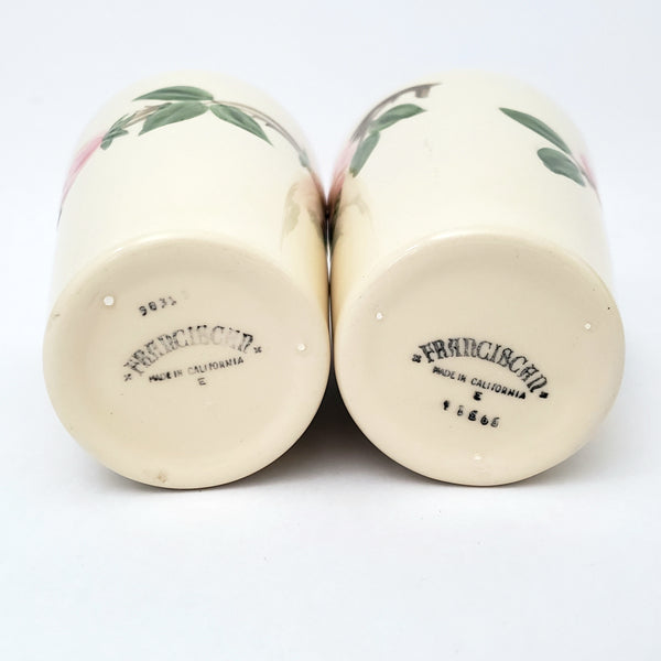 Vintage Franciscan DESERT ROSE Hand Painted Ceramic Tumblers Set of 6