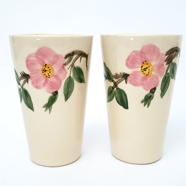 Vintage Franciscan DESERT ROSE Hand Painted Ceramic Tumblers Set of 6