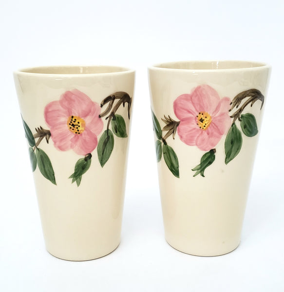 Vintage Franciscan DESERT ROSE Hand Painted Ceramic Tumblers Set of 6