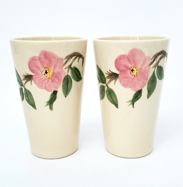 Vintage Franciscan DESERT ROSE Hand Painted Ceramic Tumblers Set of 6