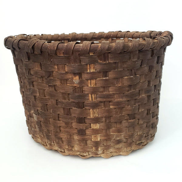 Large Antique Hand Woven Wooden Splint Basket