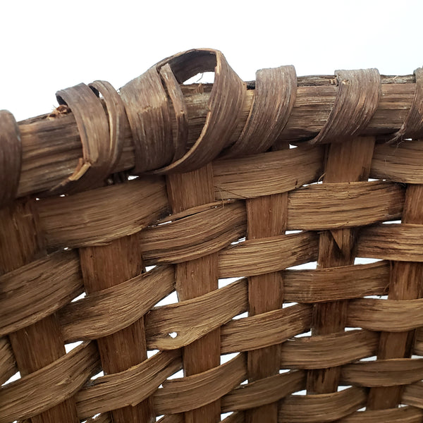 Large Antique Hand Woven Wooden Splint Basket