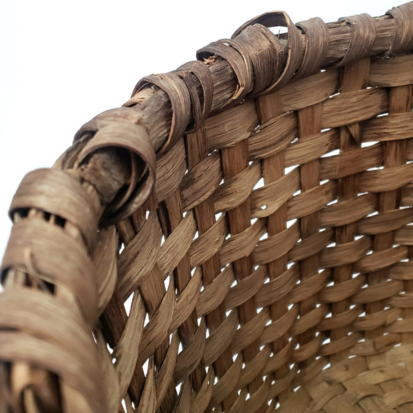 Large Antique Hand Woven Wooden Splint Basket