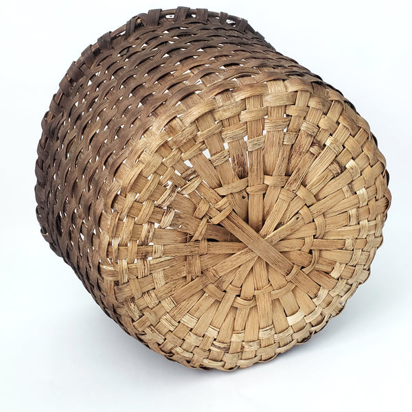 Large Antique Hand Woven Wooden Splint Basket