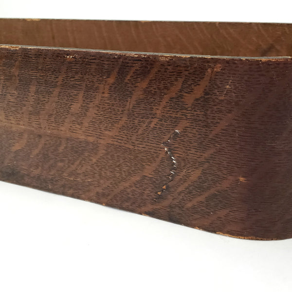 Antique Wooden Tiger Oak Sewing Machine Cabinet Drawer Cast Iron Ram Head Pull