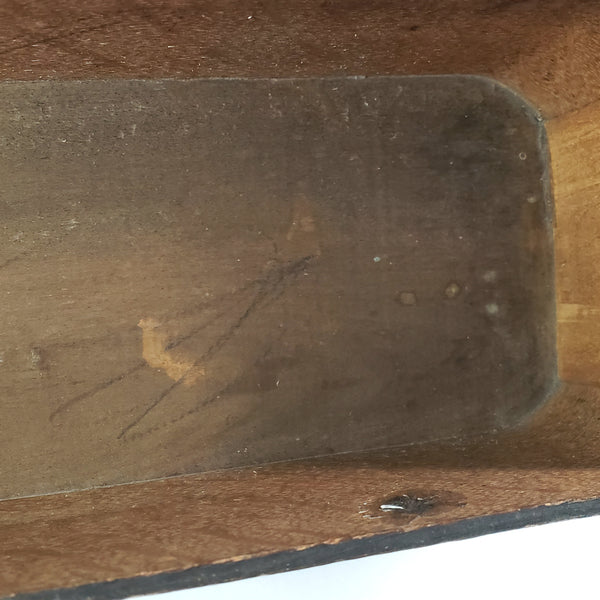Antique Wooden Tiger Oak Sewing Machine Cabinet Drawer Cast Iron Ram Head Pull